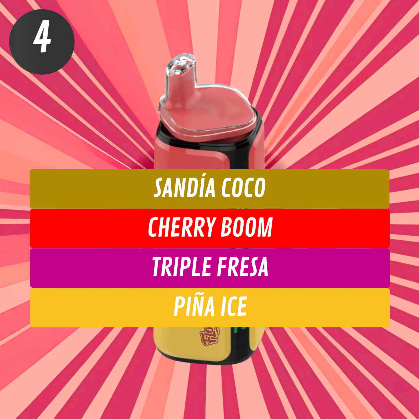 Vaper 120.000 Caladas 4 sabores en 1 FLOZZY 4