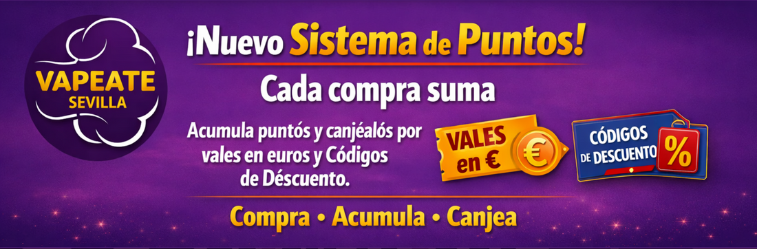Nuevo Sistema de Puntos Vapeate Sevilla