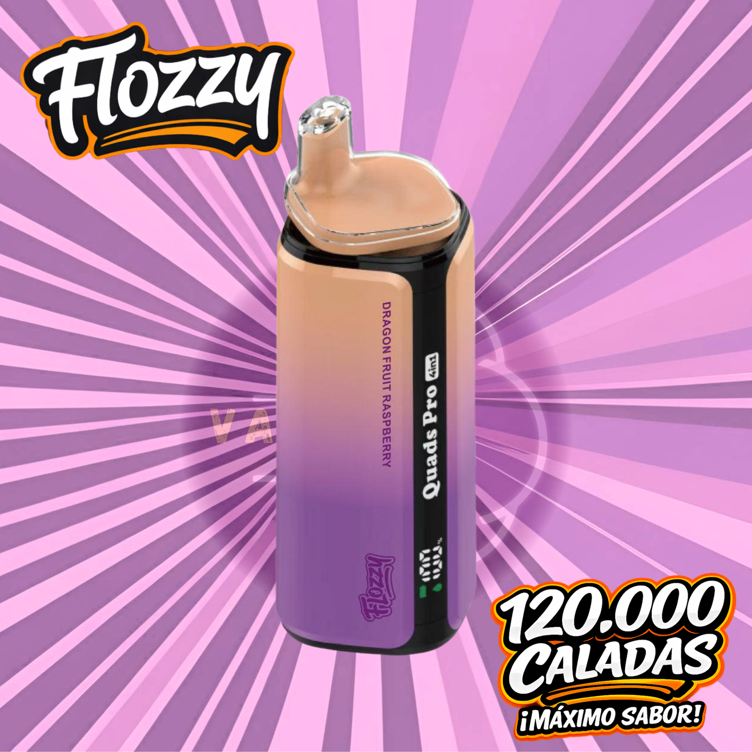 Vaper 120.000 Caladas 4 sabores en 1 FLOZZY FRUTA DEL DRAGON FRAMBUESA | CHERRY BOOM | TRIPLE MELON | TRIPLE BANANA - comprar vaper en Sevilla