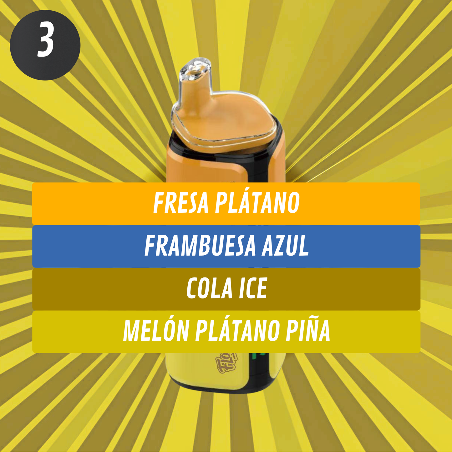 Vaper 120.000 Caladas 4 sabores en 1 FLOZZY 3