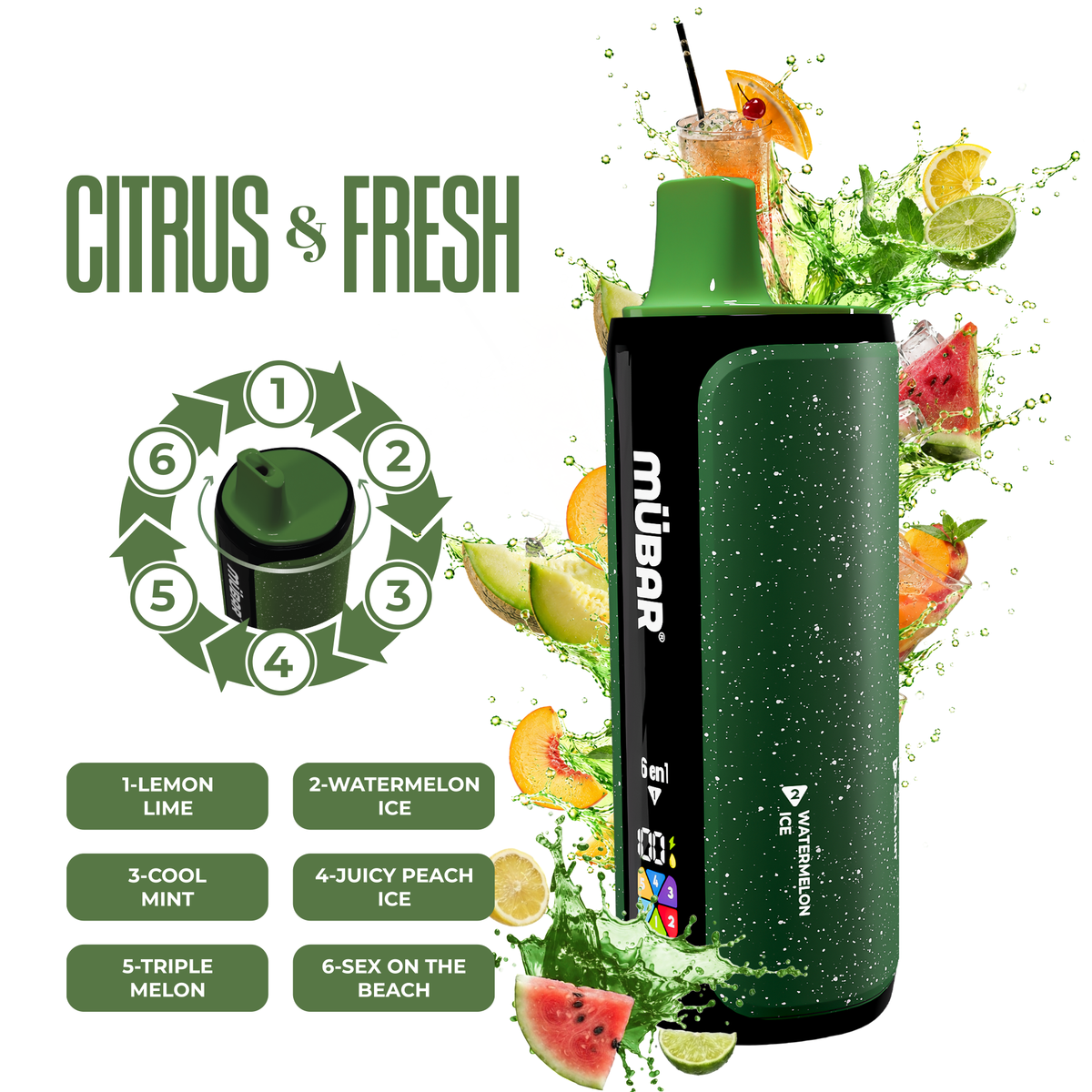 Vaper Desechable Mübar 6en1 240K Citrus Fresh